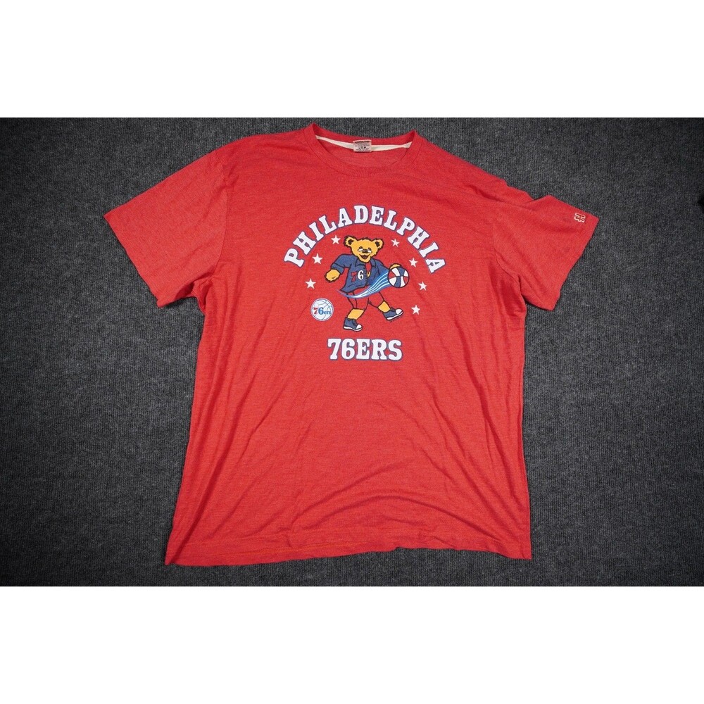 Homage Grateful Dead x Philadelphia 76ers T-Shirt Red Size XXL Unisex NBA